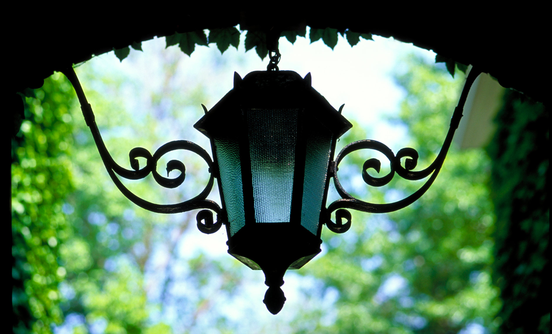 close up of lantern at Harvard Business School